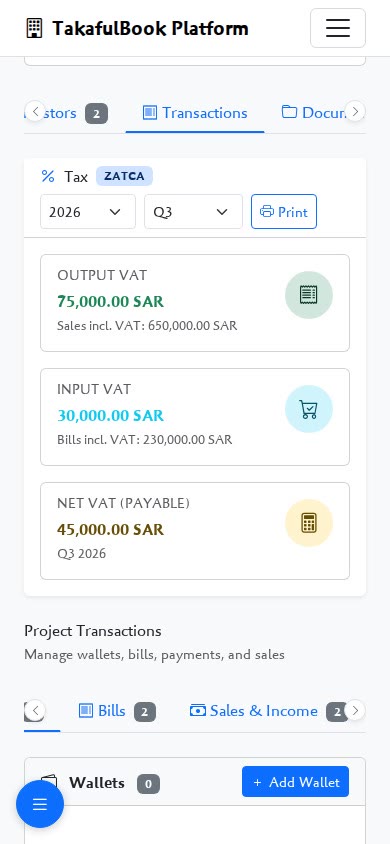 An invoice’s ZATCA status on a phone